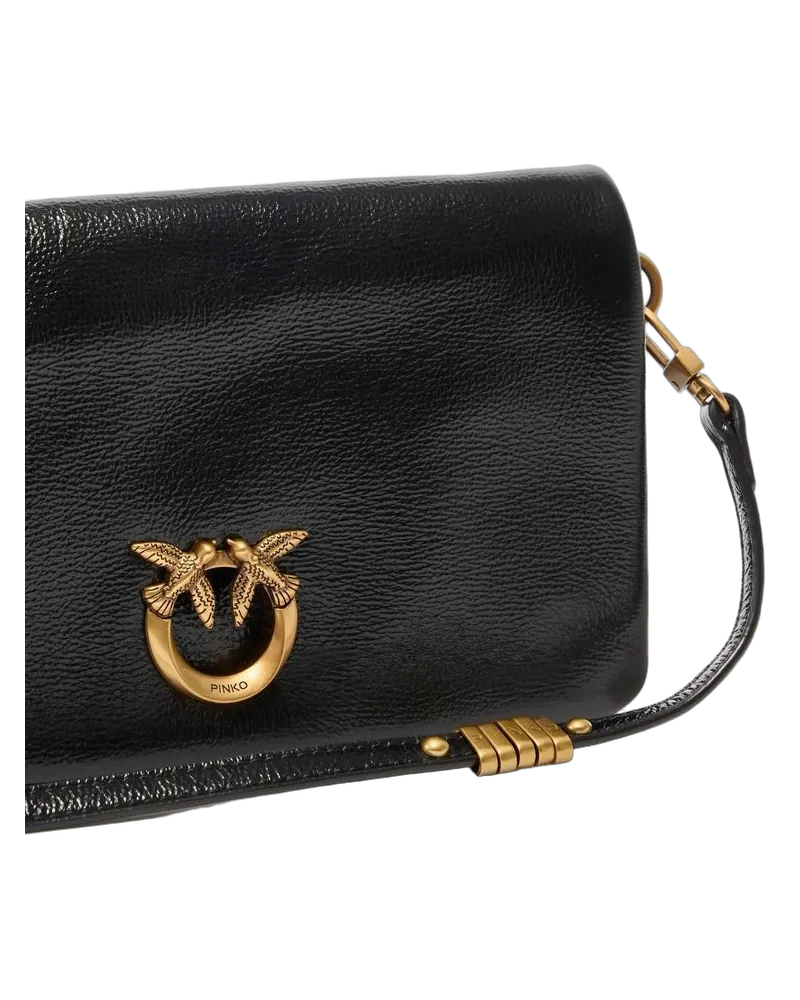 Pinko Women's Shoulder Bag Black Sheepskin Shoulder-bags Black