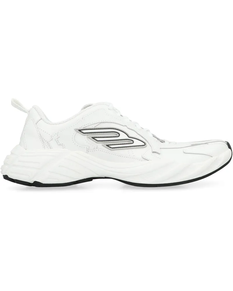 Balenciaga Men's Monday Low-Top Sneakers White Cowhide Trainers White