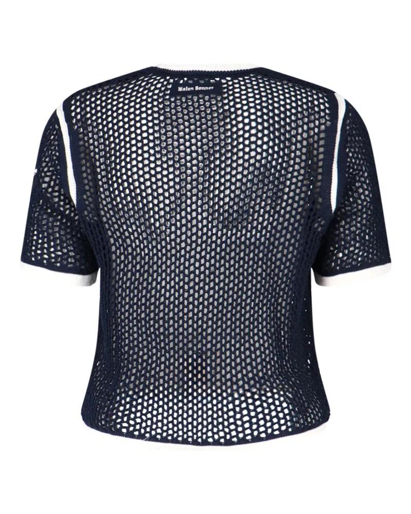 adidas Men Adidas X Wales Bonner T-Shirts And Polos Blue Cotton Polyester Navy
