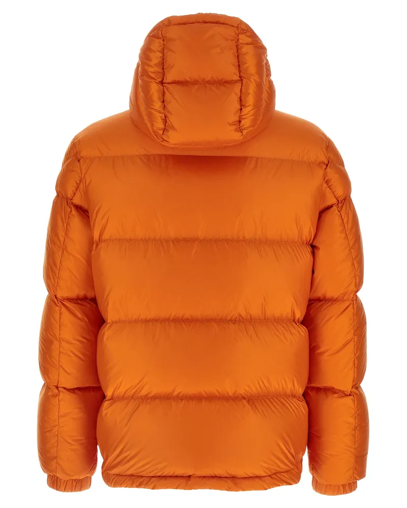 Moncler Men's Orange Polyamide Full-Length Jacket Clothing Orange