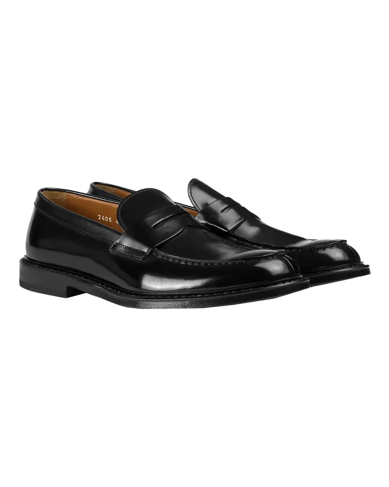 Doucal´s Men's Moccasin Penny Loafer Black Leather Horse Black-F.do Black/f.do Black