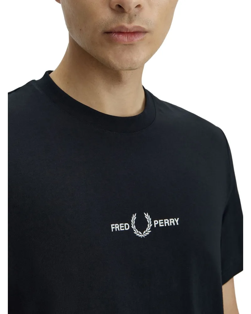 Fred Perry Embroidered Logo T-Shirt — Black Black