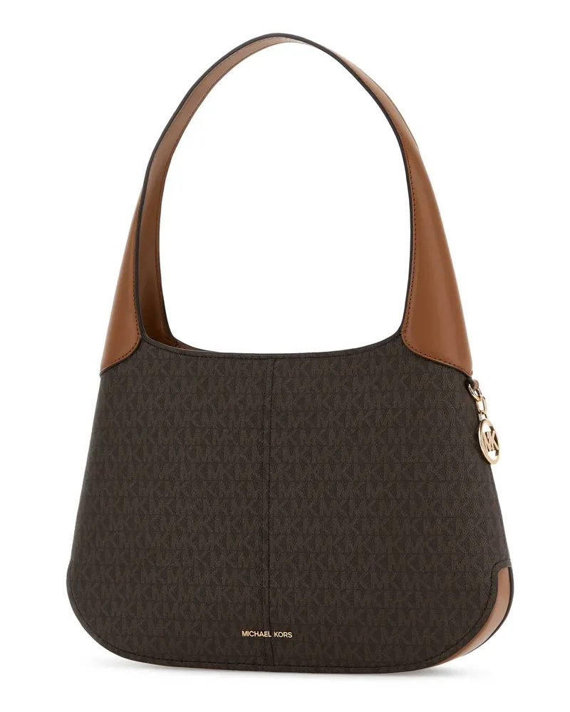 Michael Kors Women's Printed Canvas Alice Shoulder Bag Brnacorn Borse A Mano Brown