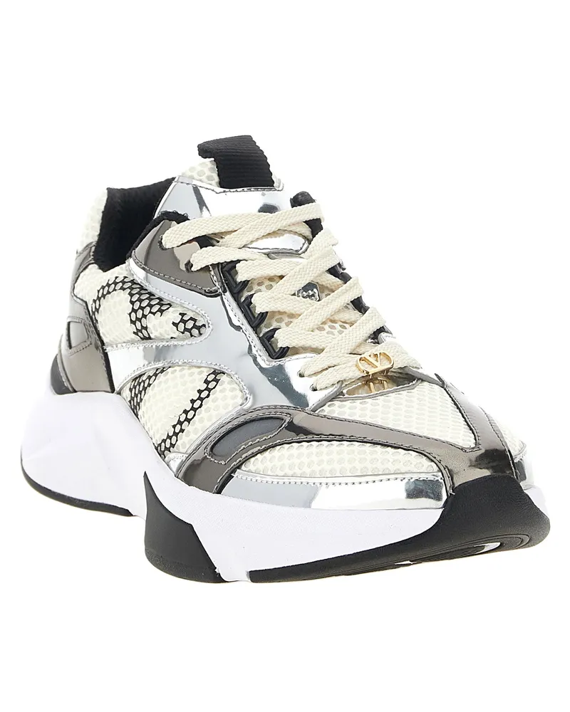 Valentino Garavani DemiVee Sneakers — Silver Silver
