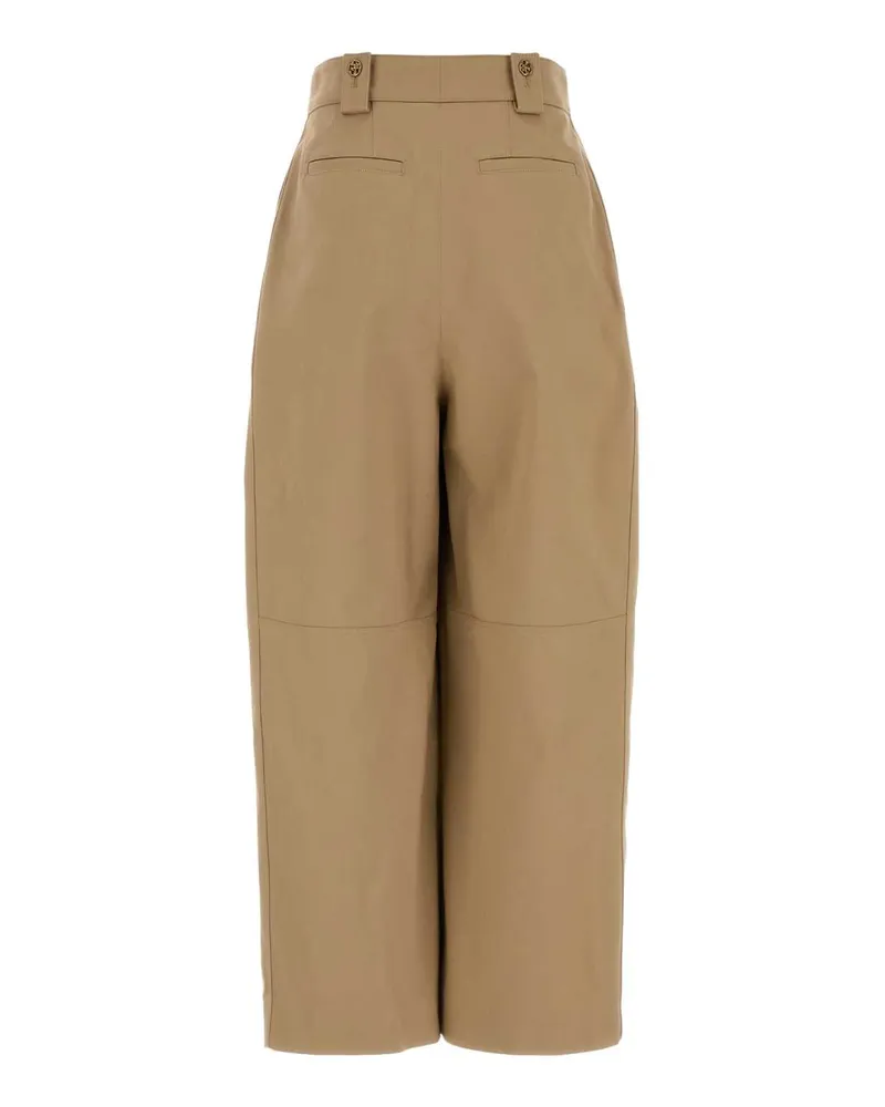 Chloé Pleated Cotton Skirt — Beige Beige