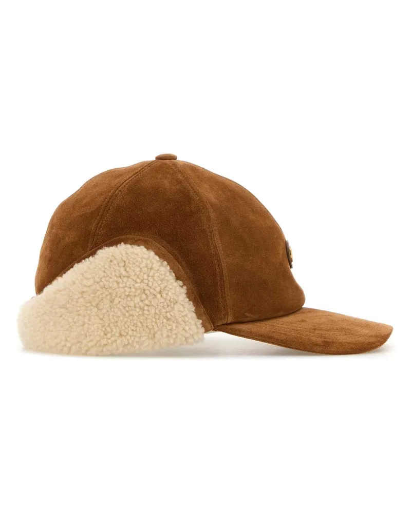 Valentino Garavani Men's Caramel Suede Baseball Cap Copperbrownburrotobaccoantiquebrass Cappelli Hat Brown