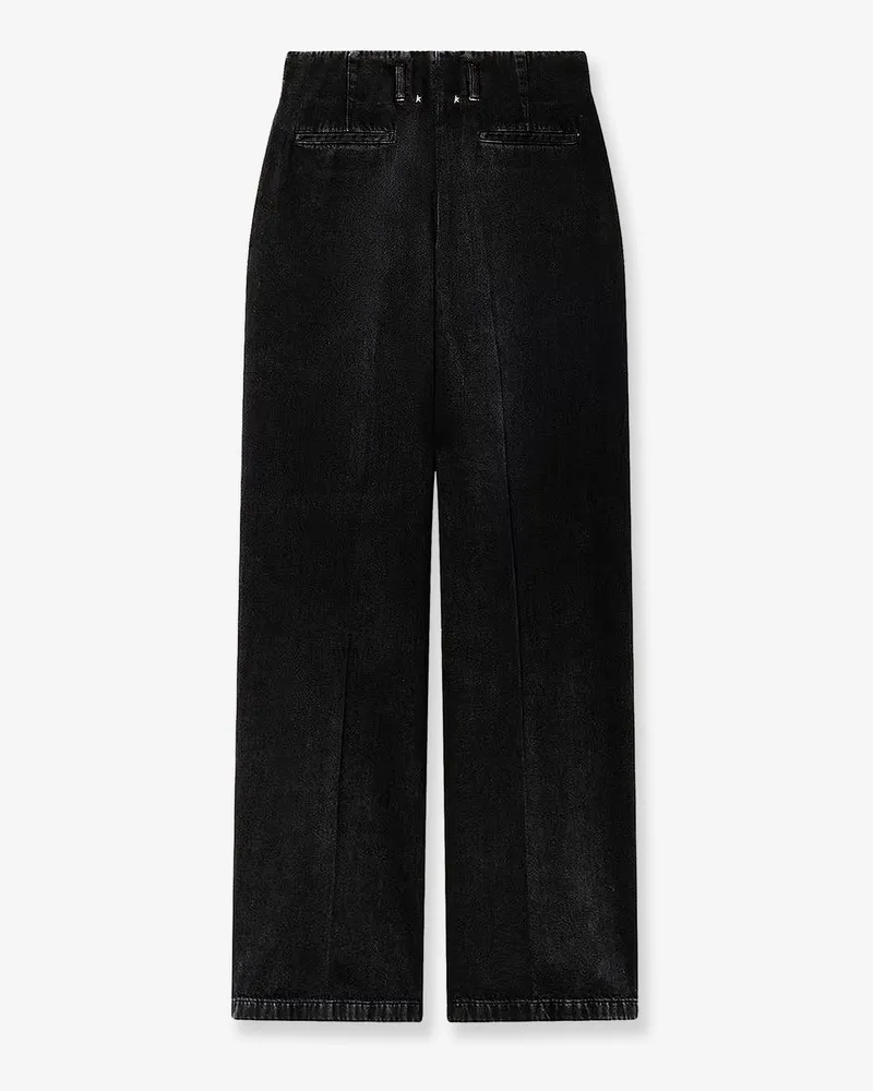 Golden Goose Women's Stone-Washed Cotton Trousers Black Black