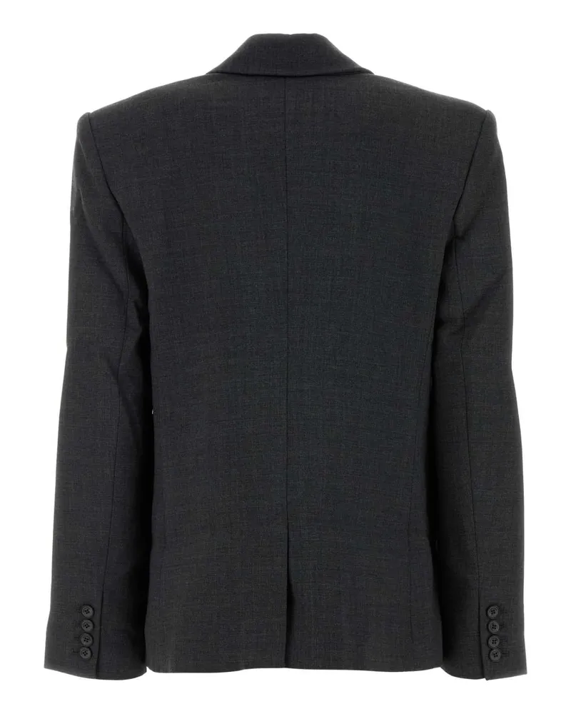 Self-Portrait Women's Graphite Twill Oversize Blazer Grey Giacche E Gilet Jacket Gray