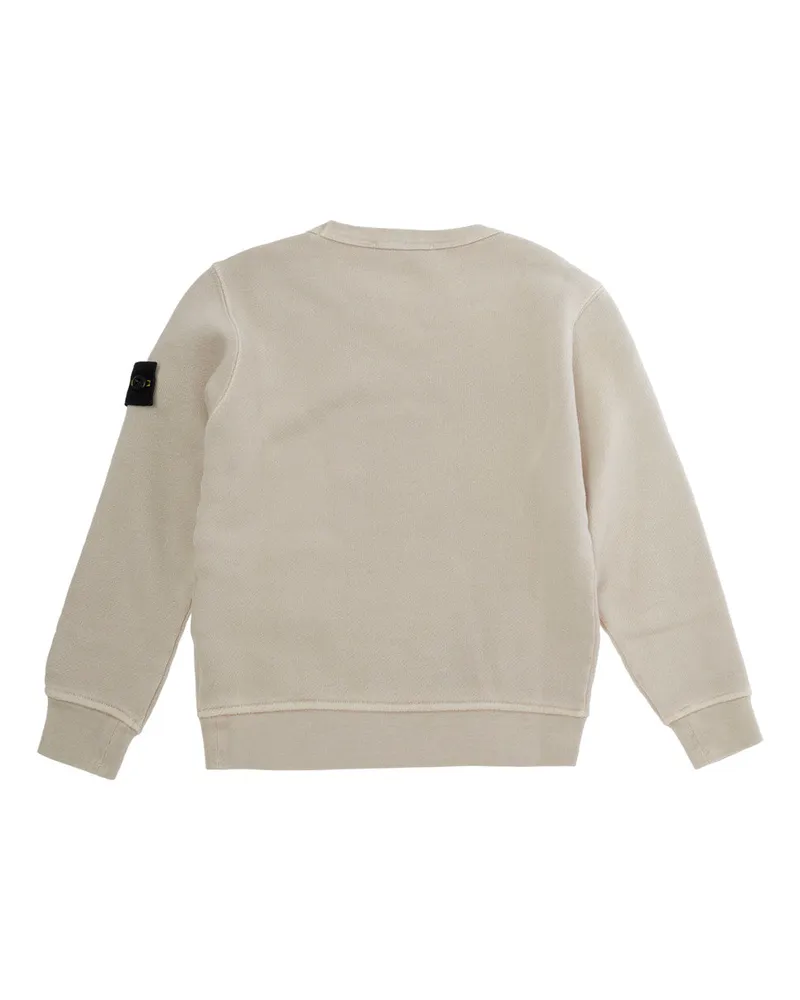 Stone Island Boys' Hooded Zip-Up Sweatshirt Beige Tech Fabric Hoods & Sweatshirts Beige