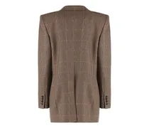 Prince of Wales Wool Blazer — Brown