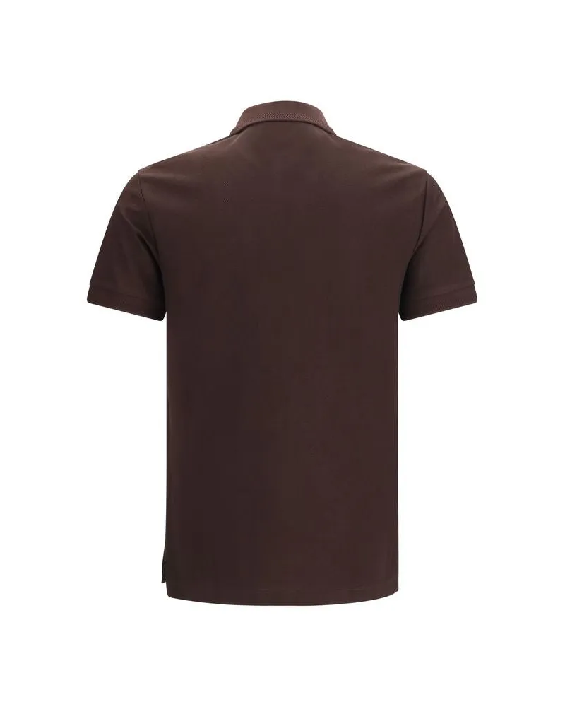 Burberry Men's Brown Cotton Polo Shirt Brown