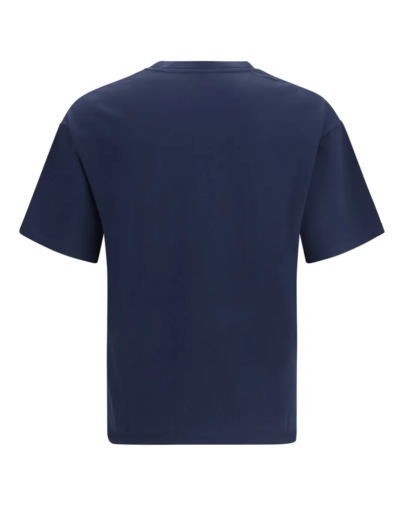 Saint Laurent Men T-Shirt Cotton Crewneck Navy T-Shirts And Polos Navy