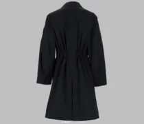 Cotton Belted Trench Coat — Black