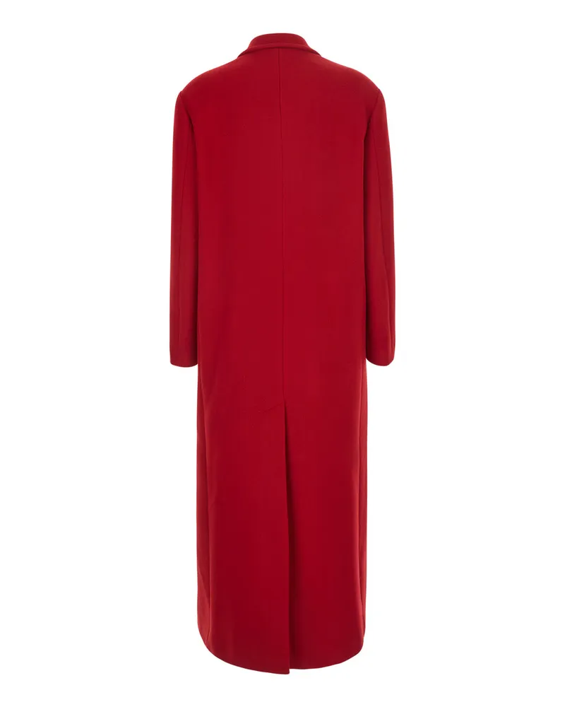Pinko Women's Coat Double-Breasted Wool Red Red