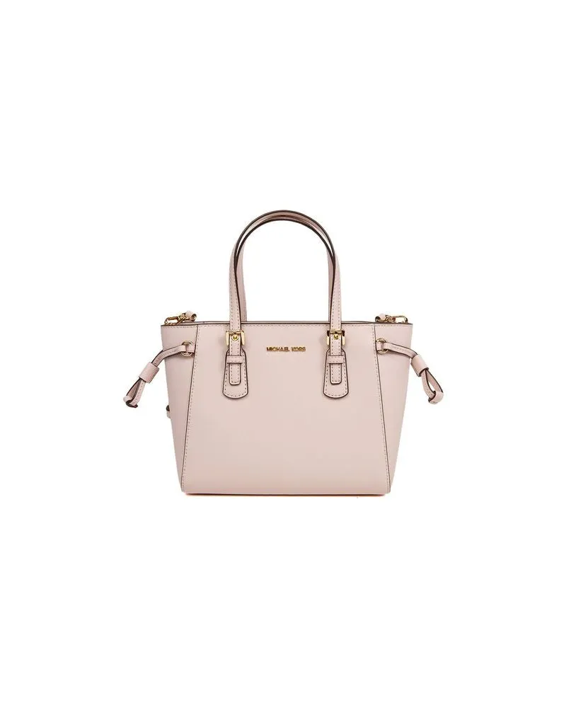Michael Kors Women's Tote Powder Blush Leather Tote-bags Pink