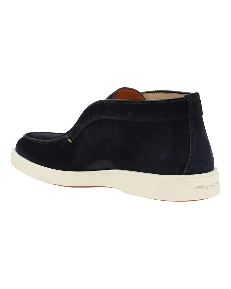 Santoni Men's Trainers Blue Sneaker Navy