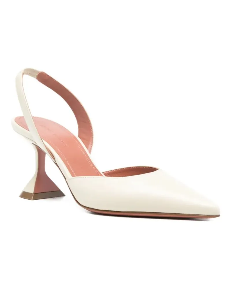 Amina Muaddi Holly Slingback Heel — White White
