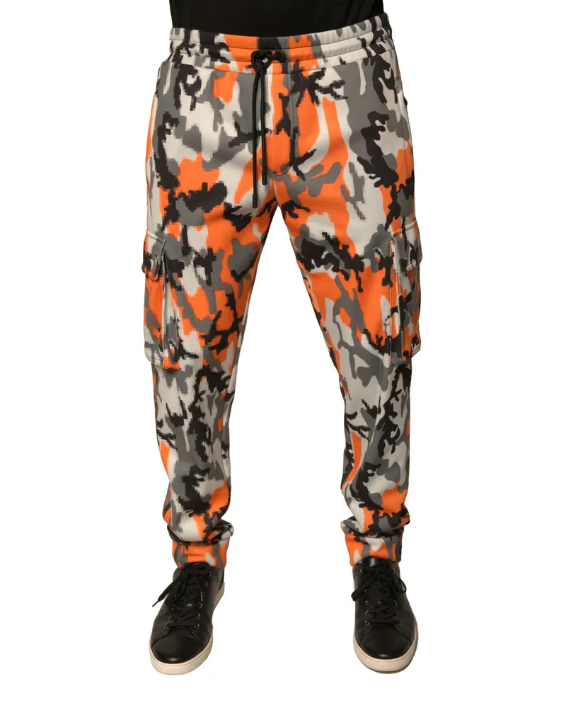 Dolce & Gabbana Men's Camouflage Cotton-Polyester Cargo Pants Multicolor Multicolor