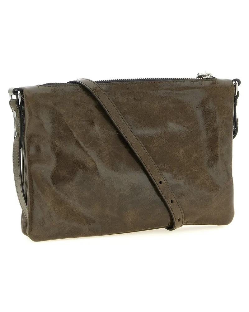 Isabel Marant Women's Bicolor Calfskin Crossbody Bag Green