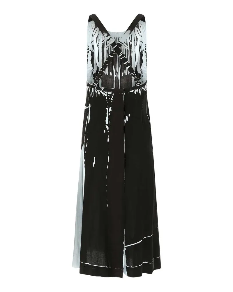 Prada Women's Printed Stretch Viscose Dress F0eil Exterior: Viscosa Elastane Abiti Black