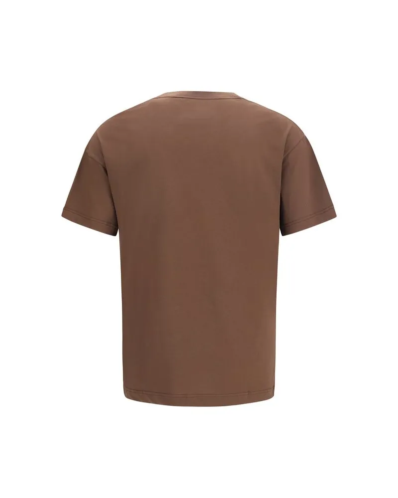 Palm Angels Graphic Cotton T-Shirt — Brown Brown
