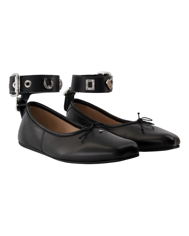 Vivienne Westwood Women's Bardot Flat Black Calfskin Black