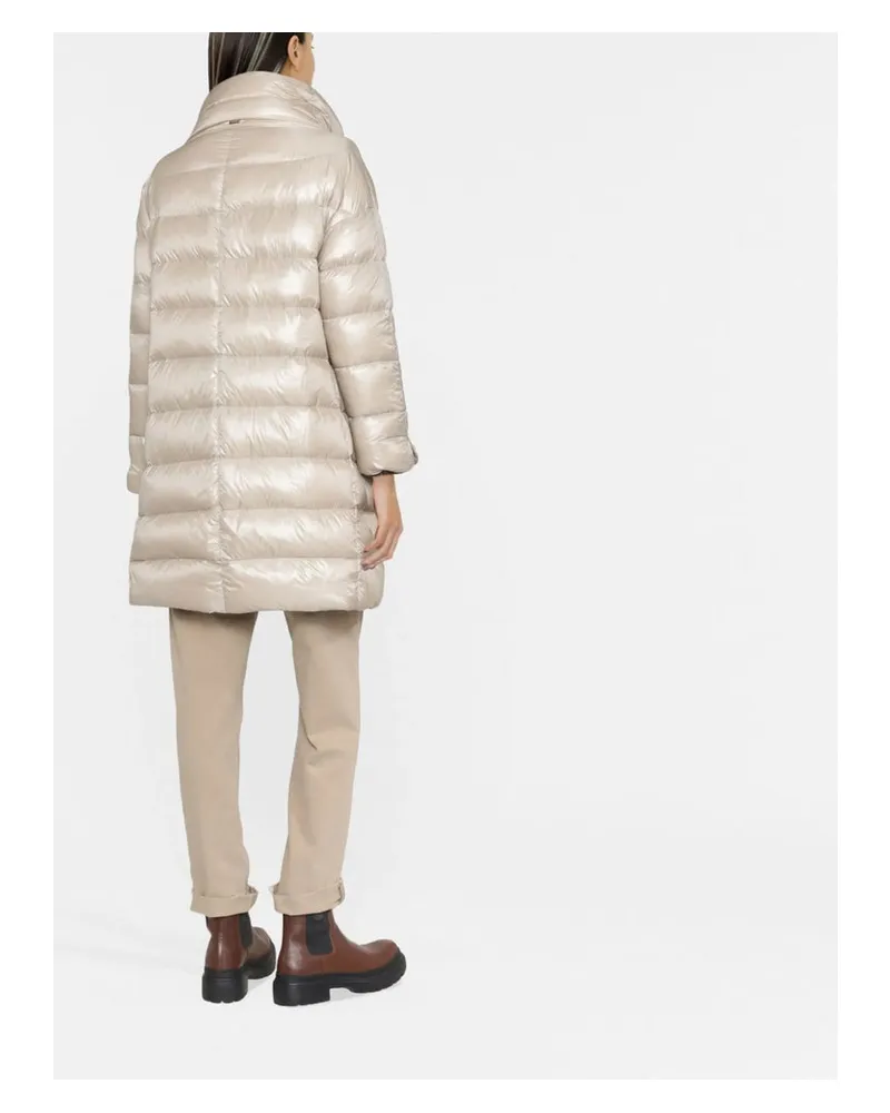 Herno Goose Down-Filled Quilted Down Jacket — Beige Beige