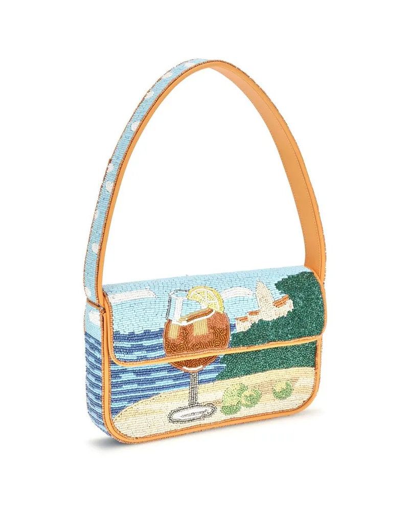 STAUD Women's Multicolor Rayon Shoulder Bag Multicolor