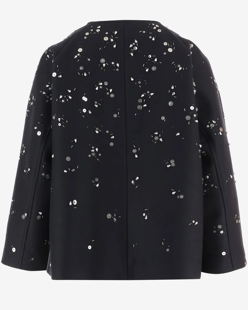 Jil Sander Women's Virgin Wool Jacket With Metal Details Navy Navy