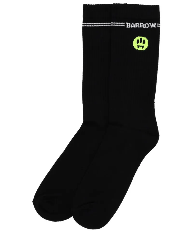 BARROW Logo Socks — Black Black