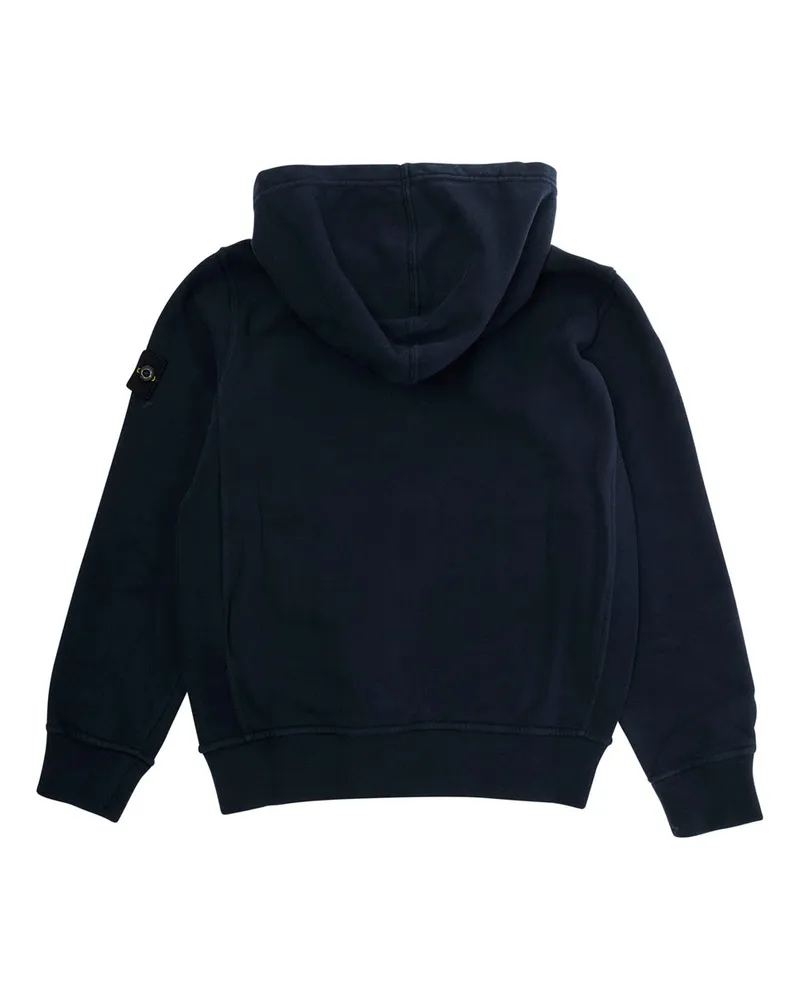 Stone Island Boys' Blue Cotton Sweatshirt With Logo Patch Hoods & Sweatshirts Navy