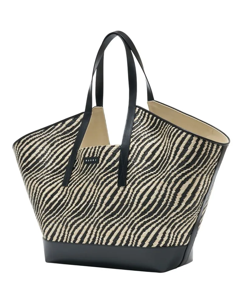 Marni Women's Shopper Bag -  Nylon Black Totes-Shopping-Bags Black