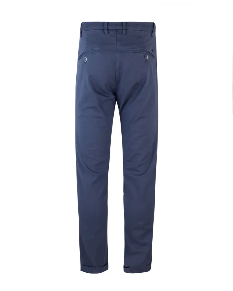 Mason's Men's Chino Trousers Blue Cotton Elastane Blue