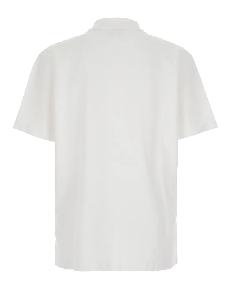 Kitsuné Organic Cotton Logo-Embroidered Polo Shirt — White White