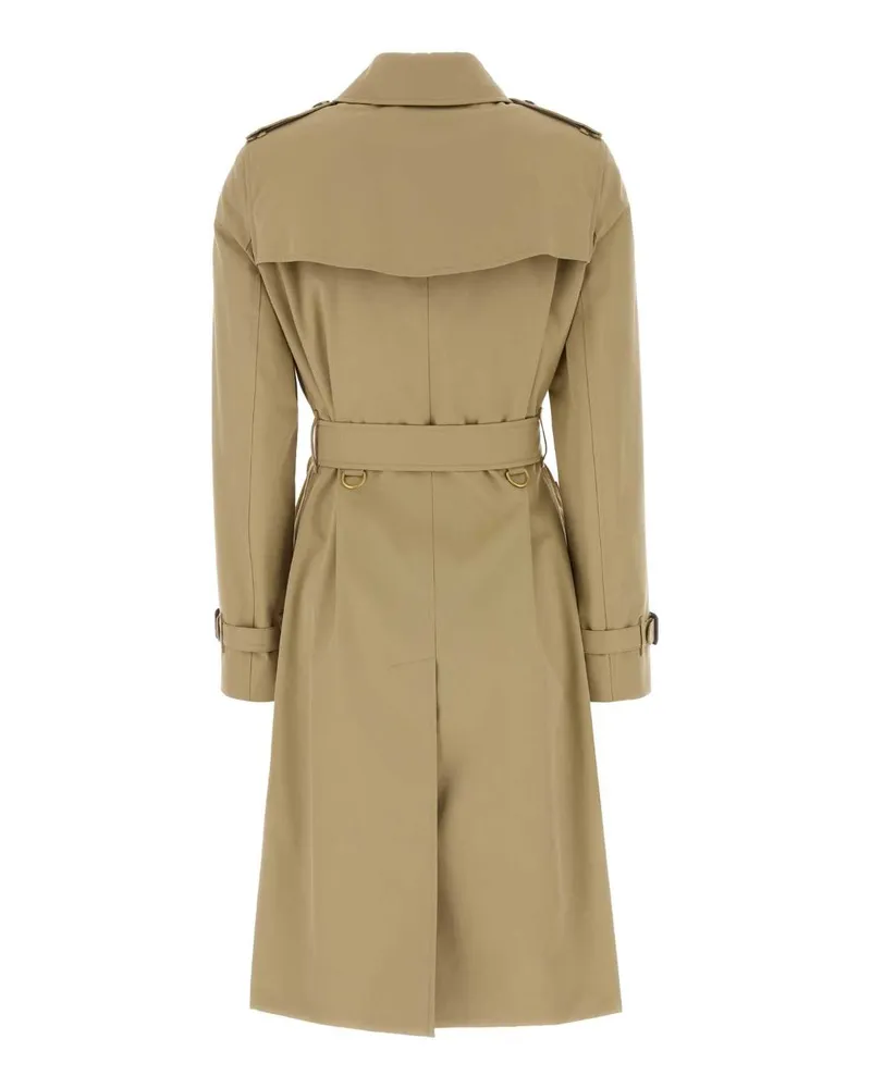 Burberry Women's Beige Twill Trench Coat Honey Beige