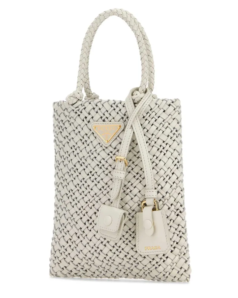 Prada Women's Mano Tote White Calfleather White