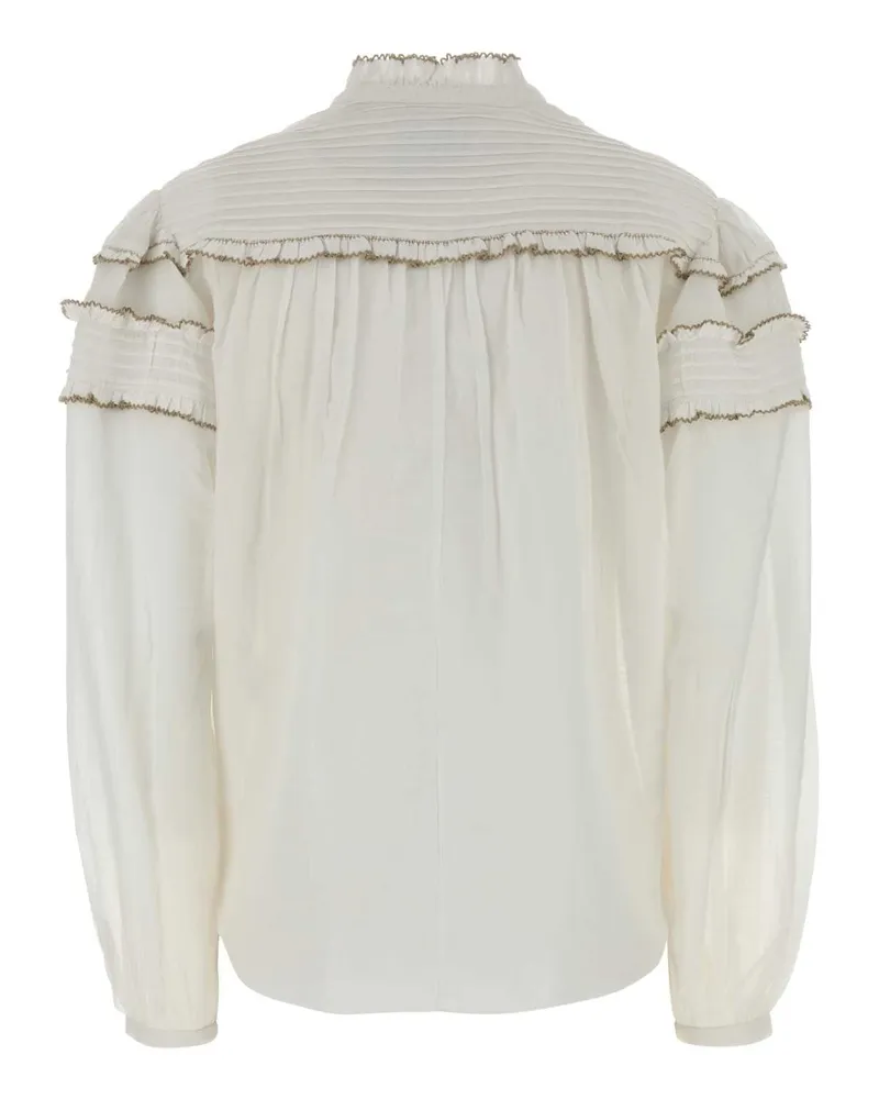 Étoile Isabel Marant Women's Ruffled Cotton-Viscose Blouse White White