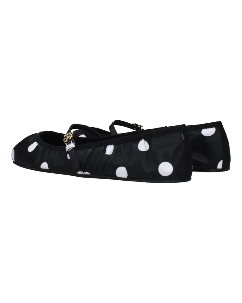 Dolce & Gabbana Women's Black Fabric Ballet Flats Black