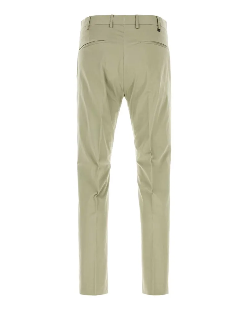 PT TORINO Men's Stretch Cotton Trousers Green Elastane Green