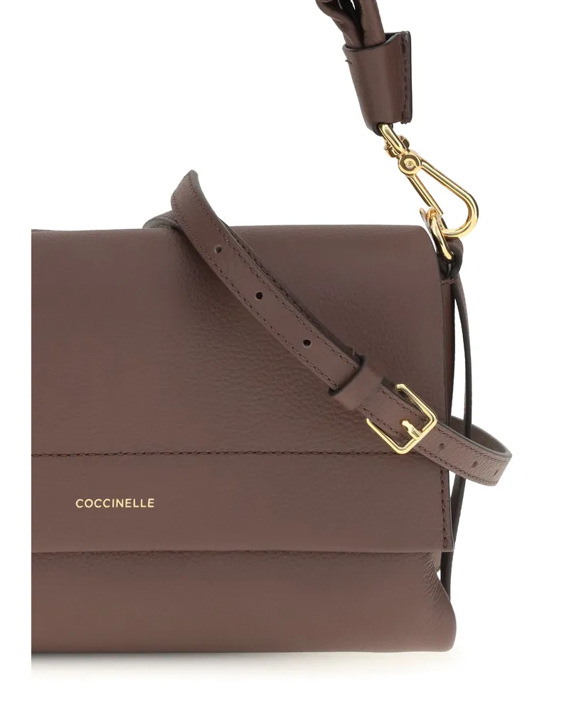 Coccinelle Women's Shoulder Bag Boheme Berry-Winter Rose Calf Leather (bos Taurus) Berry/winter Brown