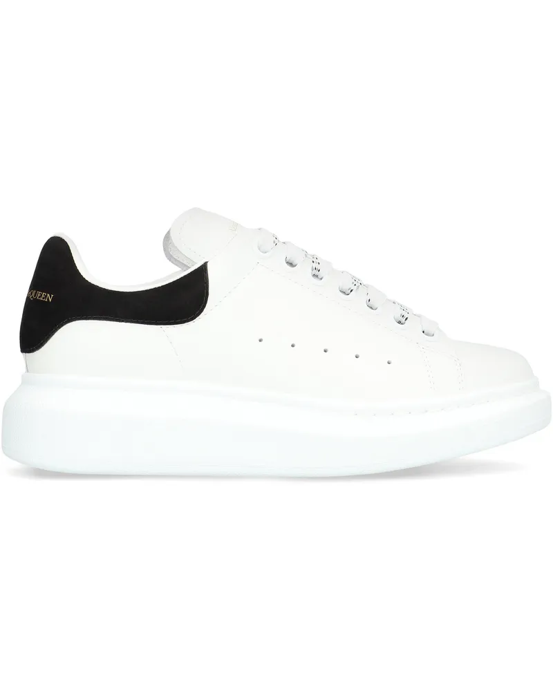 McQ Women's Alexander Mcqueen Leather Chunky Sneakers White Calf Trainers White