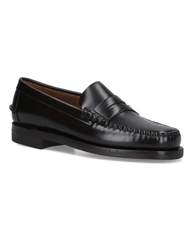Sebago Men's Flat Shoes Brown Leather Black