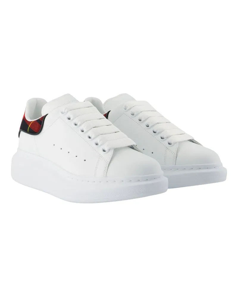 Alexander McQueen Women's Leather Oversized Sneaker White Calfskin White