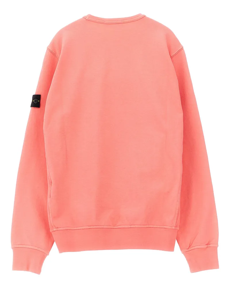 Stone Island Organic Cotton Garment-Dyed Sweatshirt — Pink Pink