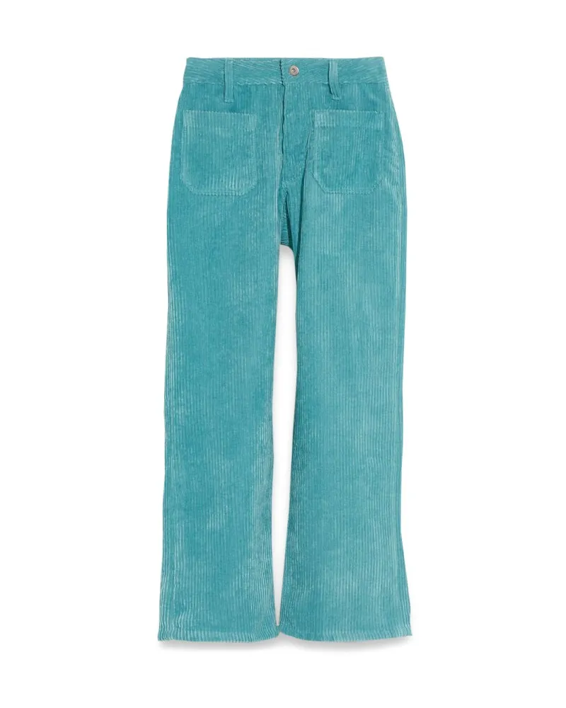 Bellerose Stretch Polyester Trousers — Blue Blue