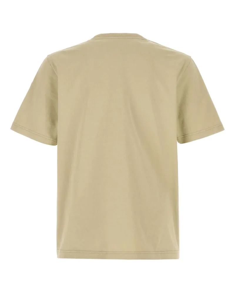Kitsuné Men's Khaki Cotton T-Shirt Tealeaf Beige