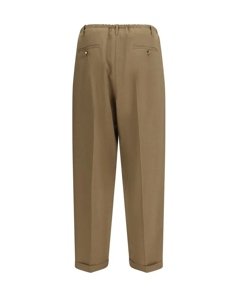 Magliano Men's Beige Polyester Casual Pants Beige