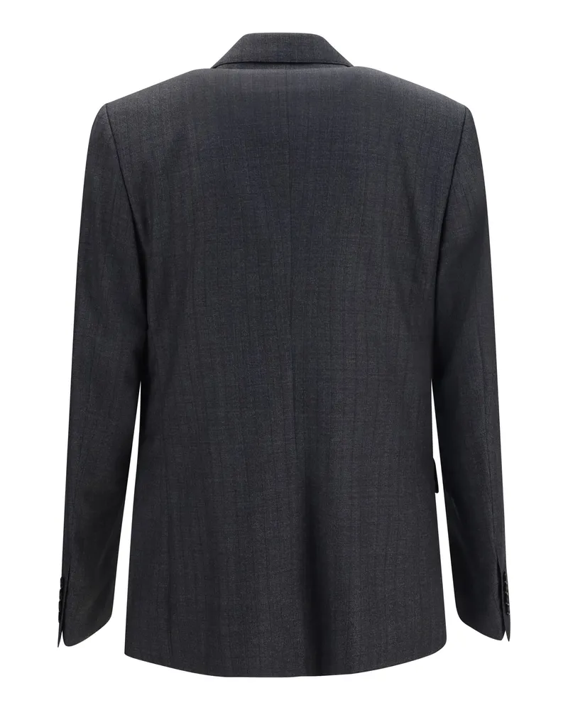 Dolce & Gabbana Virgin Wool Single-Breasted Blazer — Gray 