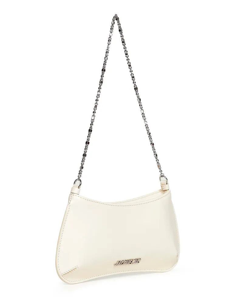 Jacquemus Women's Shoulder Bag Bisou Chaine White Calf Leather White