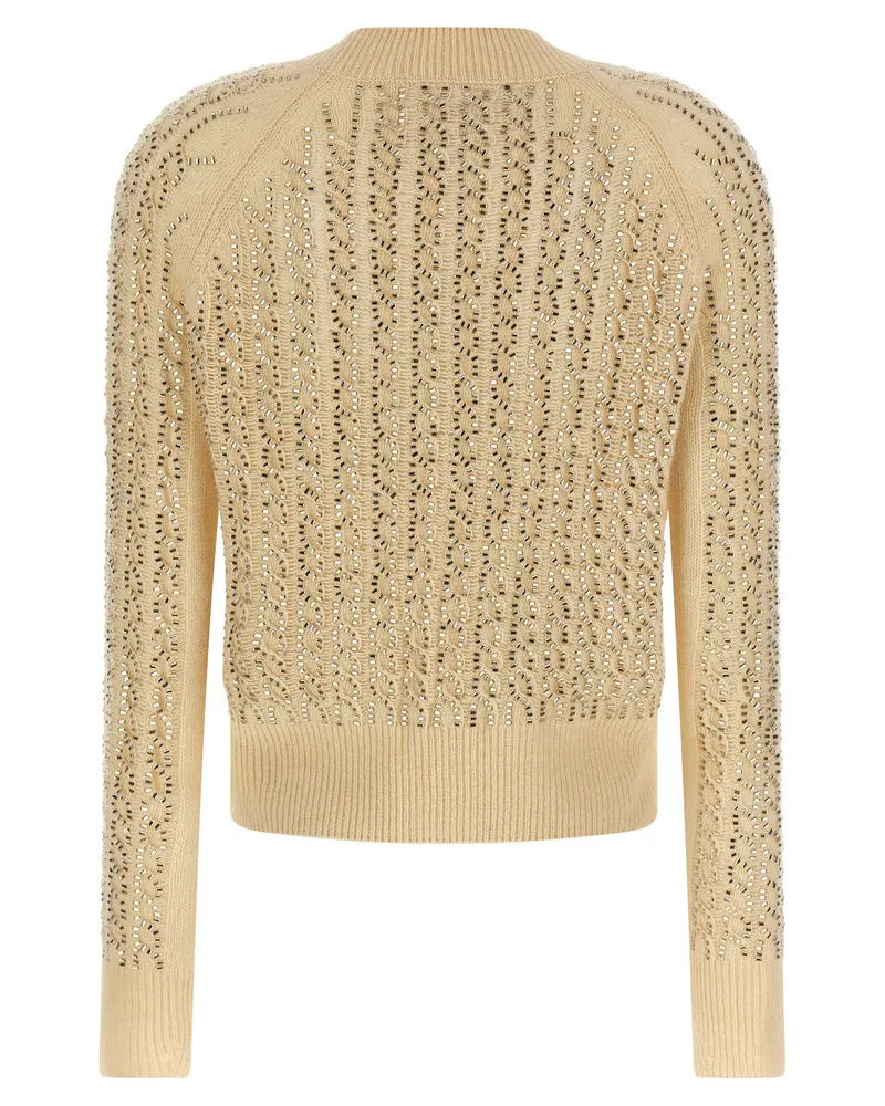 Ermanno Scervino Women Beige Virgin Wool Cardigan Clothing Beige